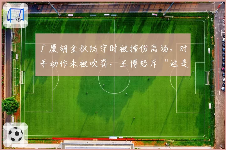 广厦胡金秋防守时被撞伤离场，对手动作未被吹罚，王博怒斥“这是杀人动作”